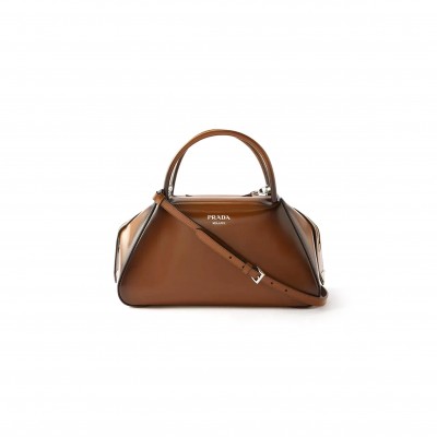 PRADA BRUSHED LEATHER SUPERNOVA HANDBAG 1BA365 (31*16*13.5cm)  PRADA BRUSHED LEATHER SUPERNOVA HANDBAG 1BA365 (31*16*13.5cm)